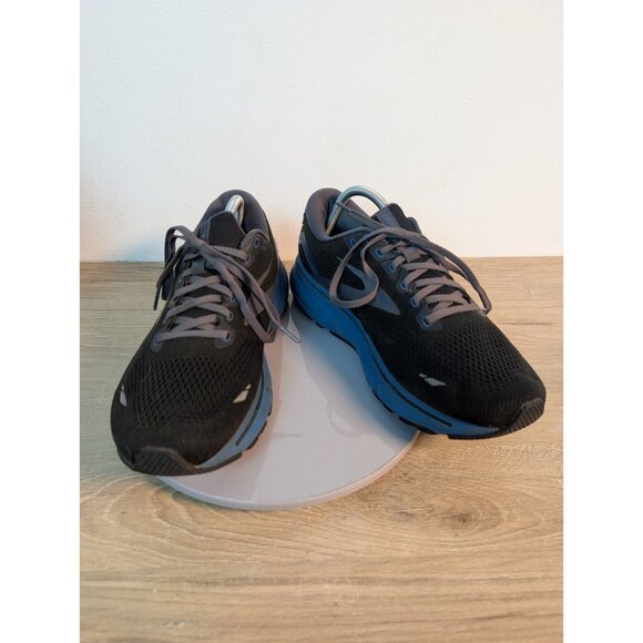 Brooks Ghost 15 Mens Size 11 Black Blue Gray Athletic Running Shoes Sneakers - Picture 1 of 10